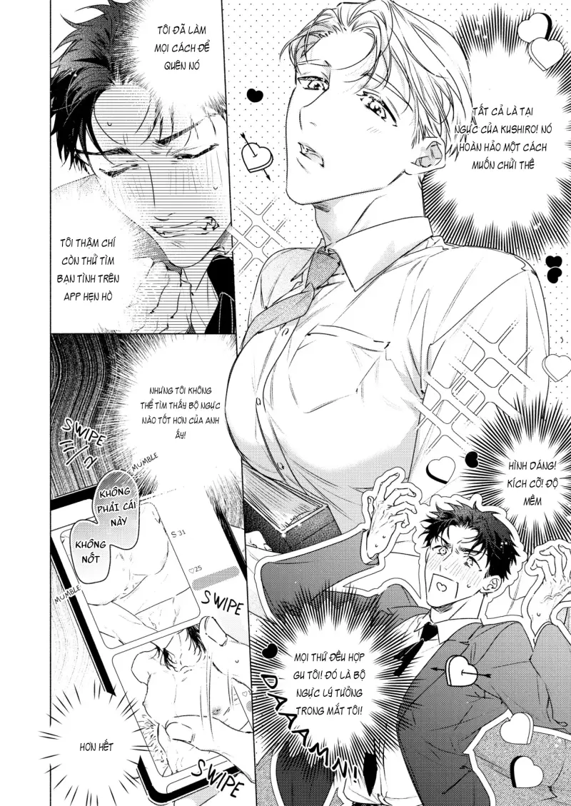 Đàn anh! Cho tôi vuốt ve bộ ngực đẩy đà của anh đi! -  - Trang 6